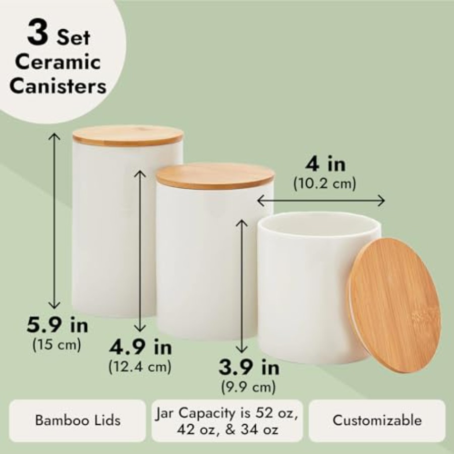 Ceramic Canisters - Coffee Can - Coffee Tea Sugar Container Set review and price
