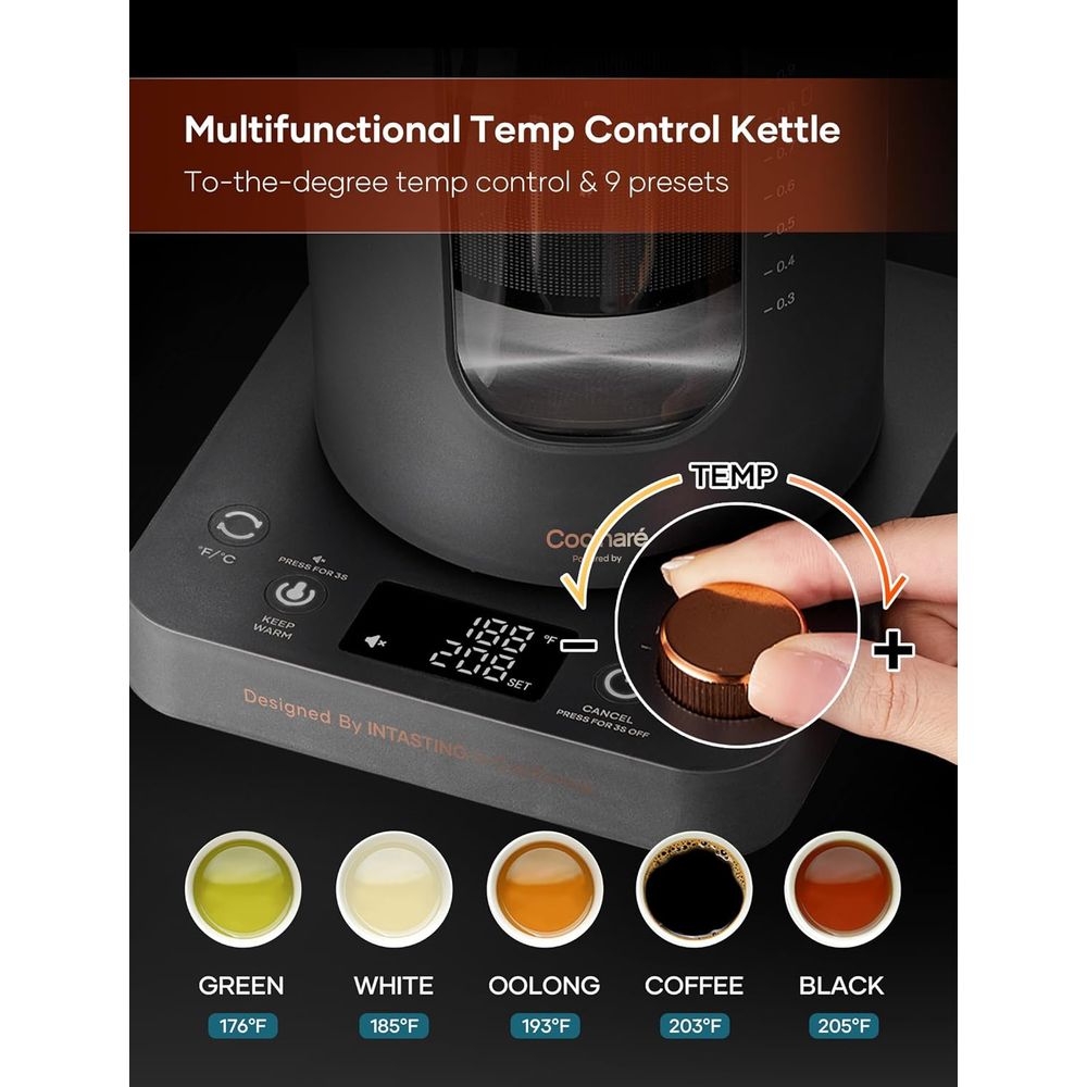 Glass Tea Kettle with 1200W Fa - Tea And Coffee Kettle review and price