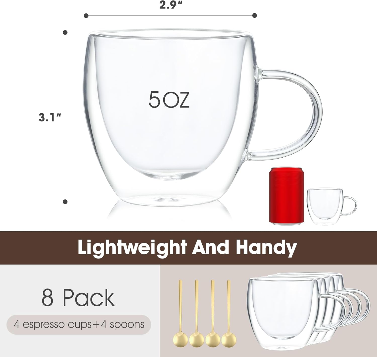Double Wall 5OZ Hand Blown Esp - Coffee Tea Box review and price