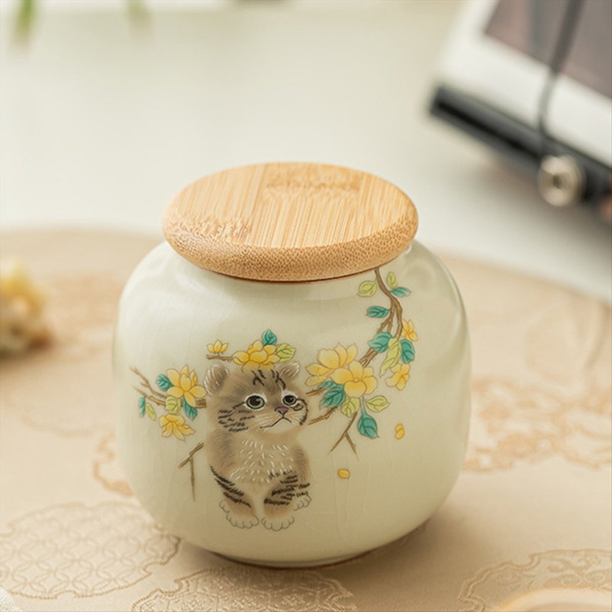 9oz Ceramic Tea Canister with  - Coffee Tea Sugar Canisters review and price