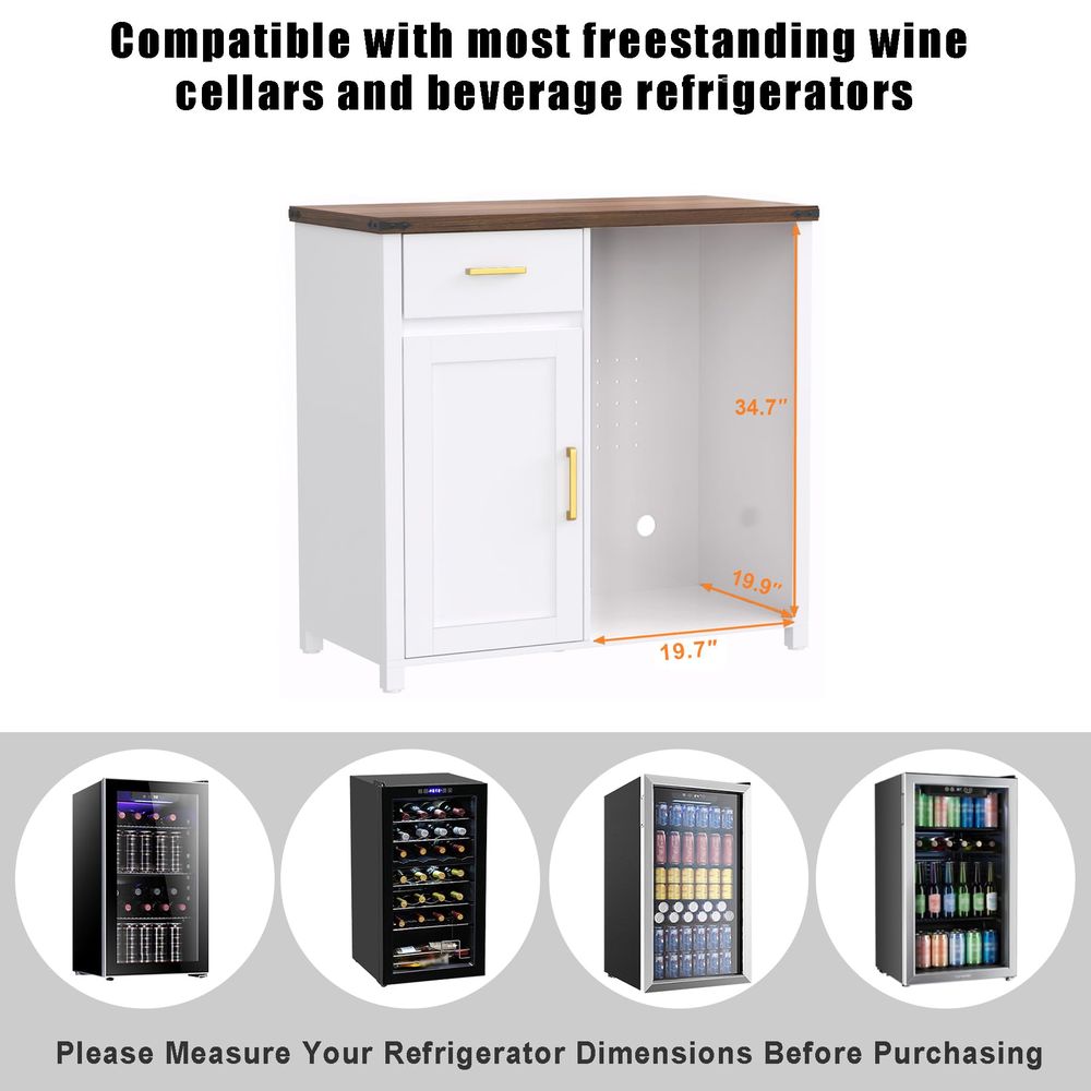 Coffee Bar with Mini Fridge Sp - Coffee & Tea Difabis review and price