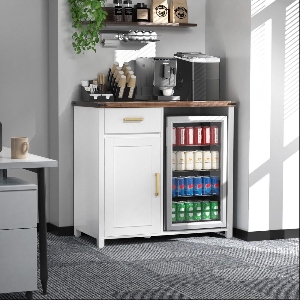 Coffee Bar with Mini Fridge Sp - Coffee & Tea Difabis review and price